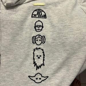 Star Wars lightweight hooded cardigan NWOT